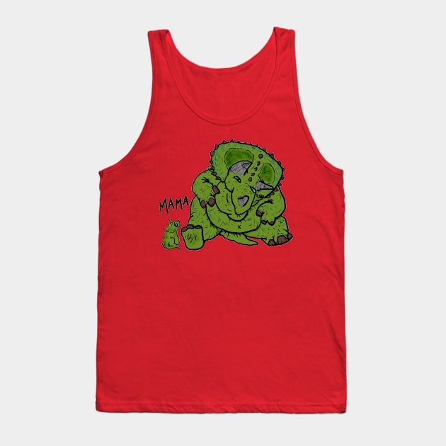 Stoned Triceratops Tank Top by Cosmic Terrors